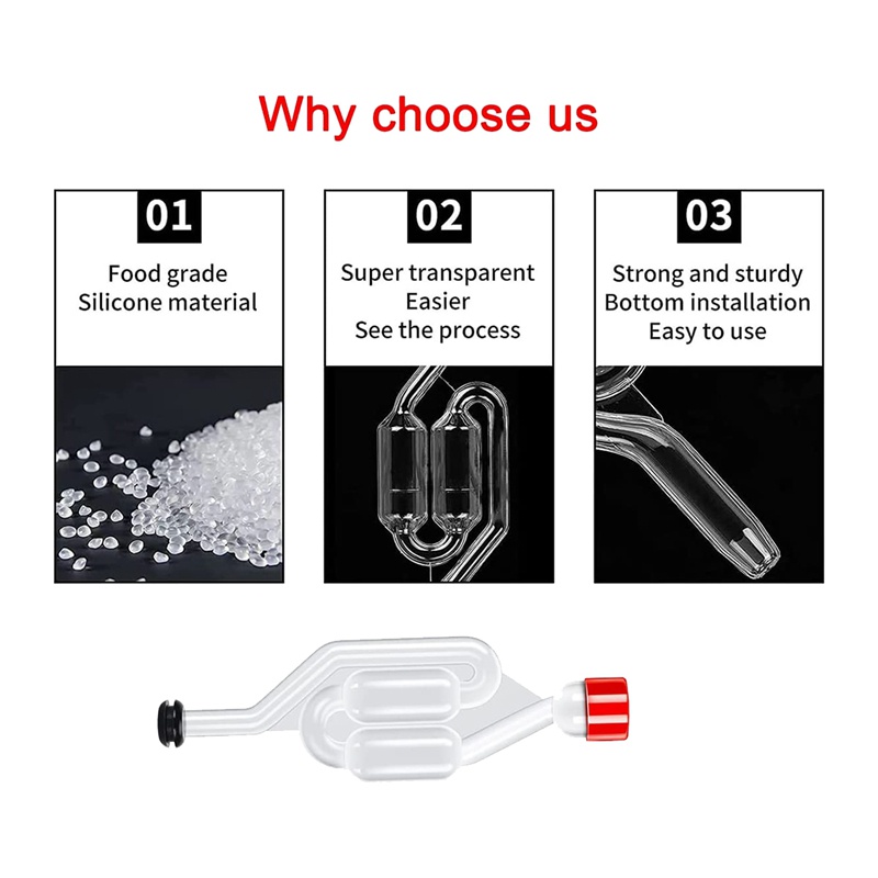 Van Kiểm Tra 12 Khóa Khí Và 6 Vòng Niêm Phong Lên Men / Làm Bia / Rượu Vang