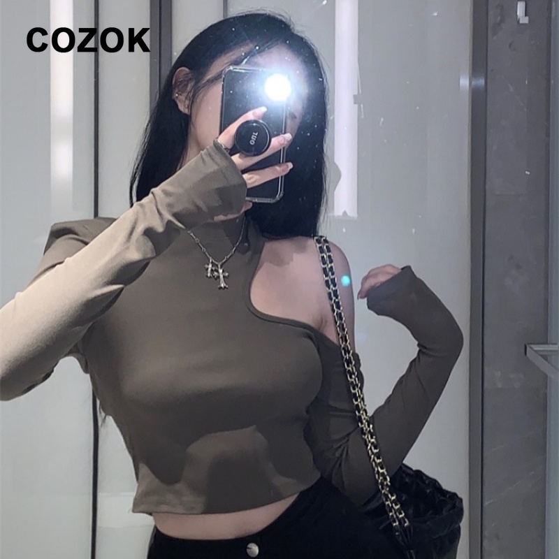 Áo Thun Nữ Tay Dài Hở Vai Thời Trang Quyến Rũ