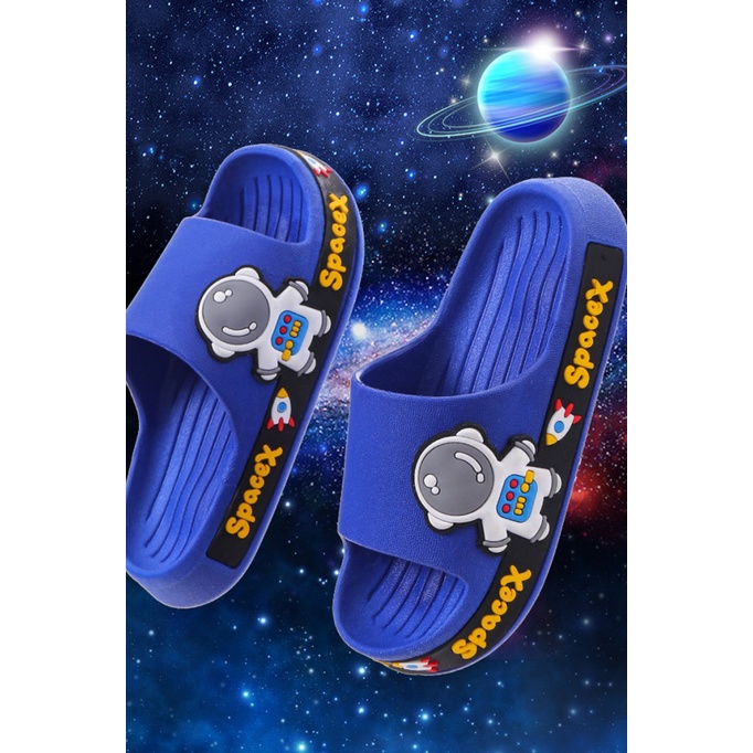 Dép Đi Trong Nhà Chống Trượt Họa Tiết Phi Hành Gia Hoạt Hình Dễ Thương Cho Bé