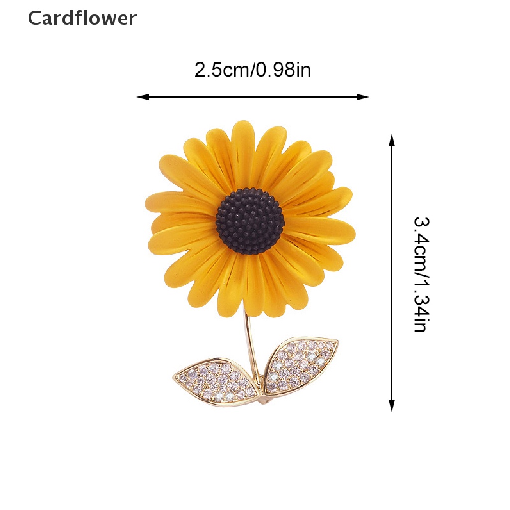 &lt; Cardflower &gt; Ghim Cài Áo Hình Hoa Hướng Dương Tráng Men Unisex Làm Đẹp Văn Phòng Bán Chạy