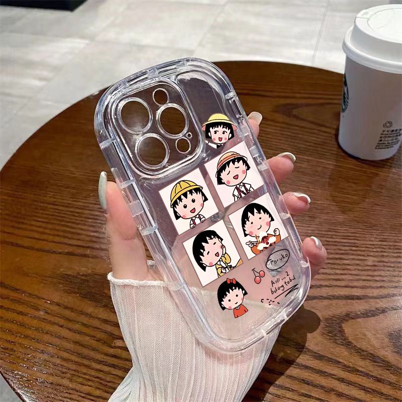 ✅Ốp Điện Thoại Dẻo Trong Suốt Họa Tiết Hoạt Hình Maruko Dễ Thương Chống Sốc Cho iPhone14 8pxr12 / 13711 Promaxxs
