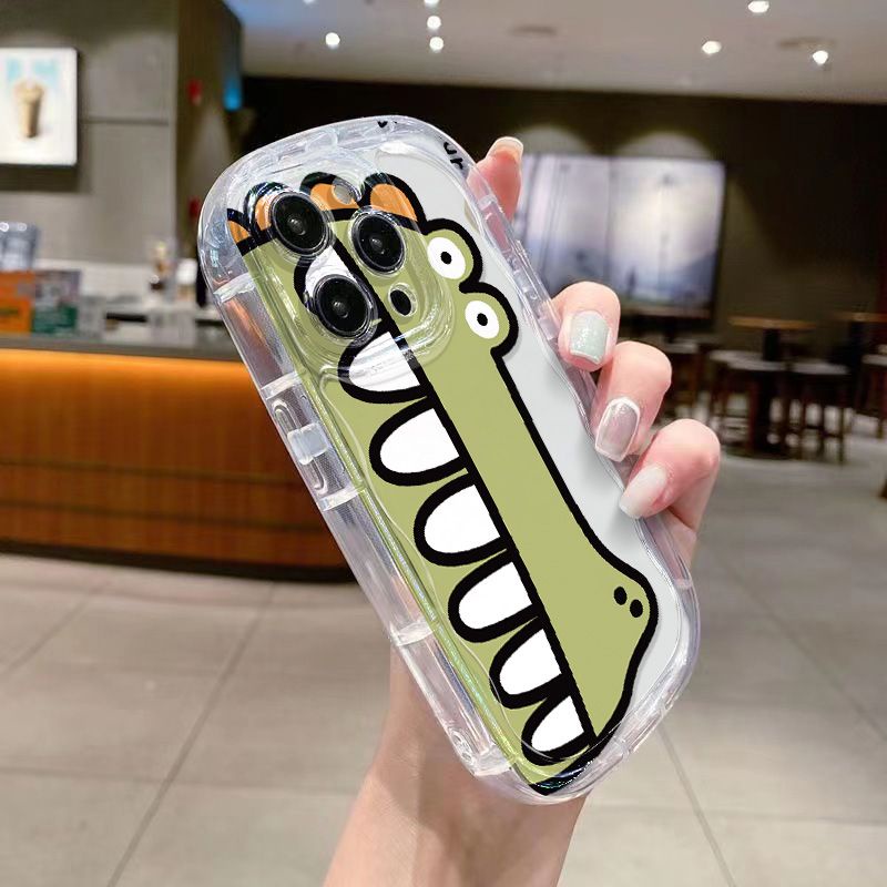 ✅Ốp Điện Thoại Dẻo Trong Suốt Họa Tiết Cá Sấu Nhỏ Dễ Thương Chống Sốc Cho Iphone14 PGI6 137 promax / 11 / 128p xs xriPhone14