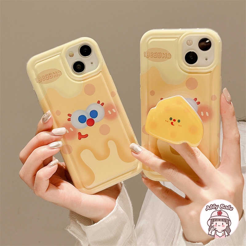 Ốp Điện Thoại TPU Mềm Chống Mồ Hôi In Hình Spongebob Gắn Giá Đỡ Hình Phô Mai Iphone 14 Pro Max 11 12 11 Pro Max X XS