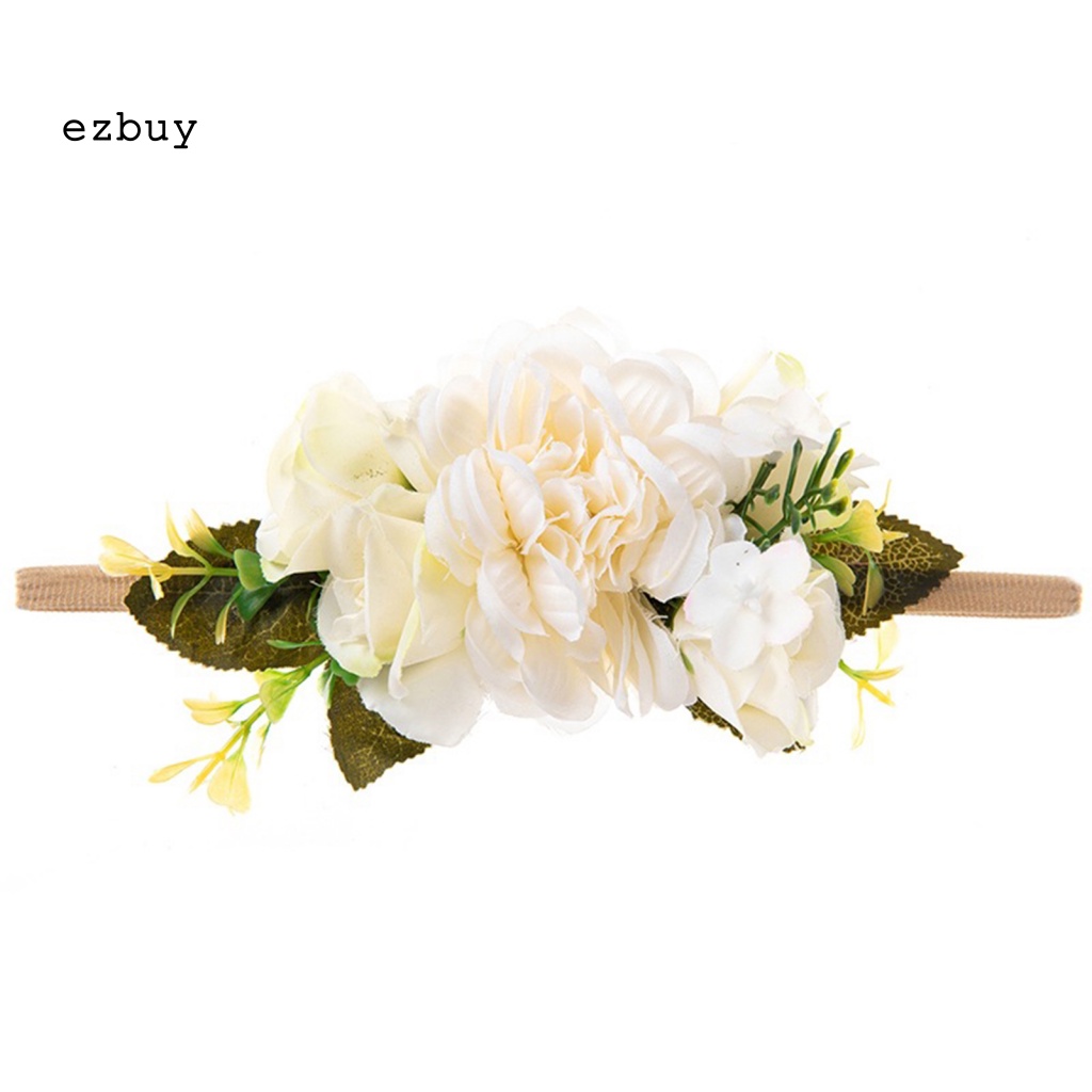 Băng Đô Hoa Bằng Nylon Co Giãn Cho Bé Chụp Ảnh