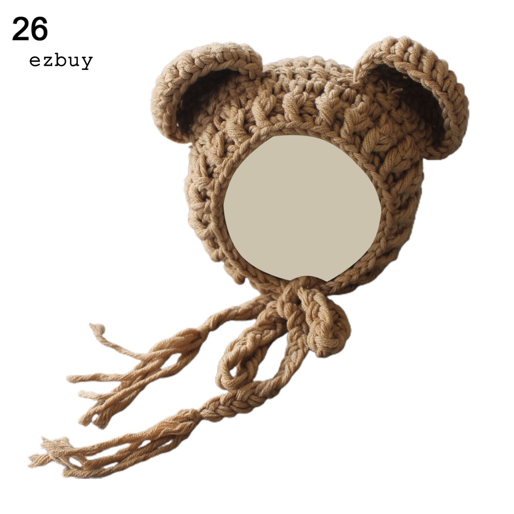 Mũ Len Hình Gà Con Dễ Thương Dùng Làm Đạo Cụ Chụp Ảnh Cho Bé Sơ Sinh