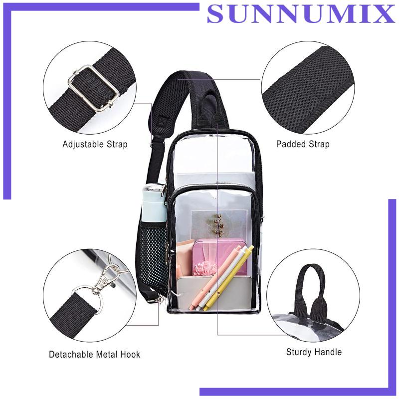 Túi Đeo Chéo Trong Suốt Kèm Giá Đỡ Chai Nước Tiện Dụng Mang Theo Du Lịch / Đi Biển