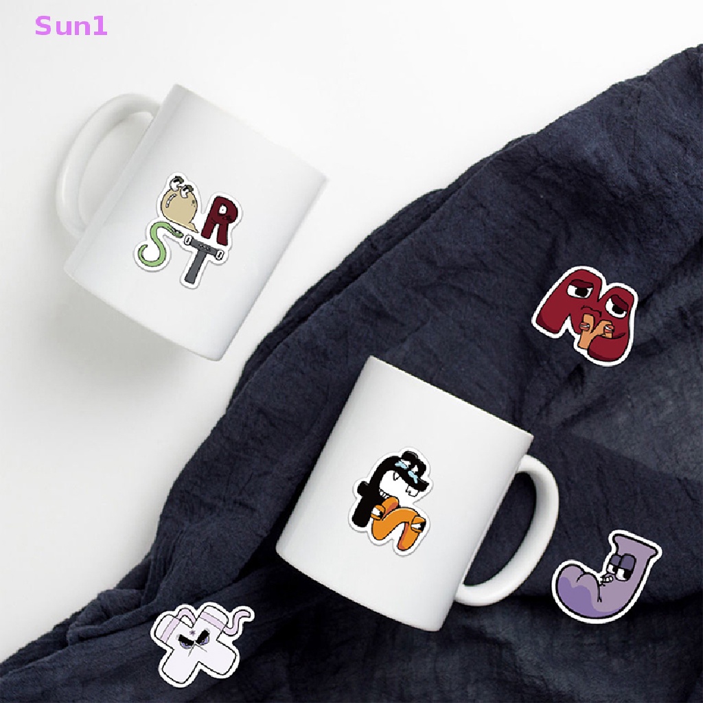 Set 52 Miếng Dán PVC Hình Chữ Graffiti Trang Trí Xe Hơi / Laptop / Điện Thoại / Sổ Tay DIY