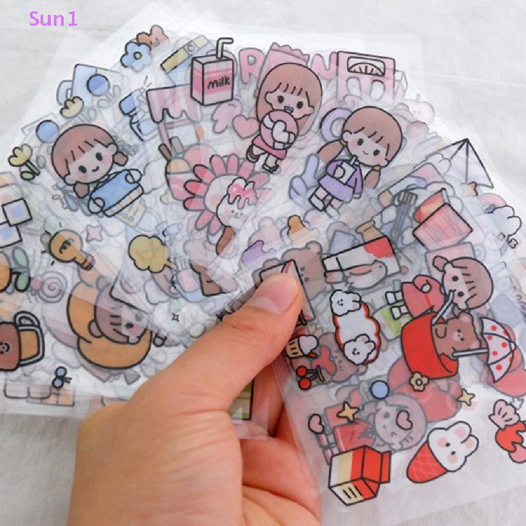 Bộ 20 Miếng Dán Pvc Họa Tiết Hoạt Hình Động Vật Trang Trí Nhật Ký Sun1 &gt; 20 Cái