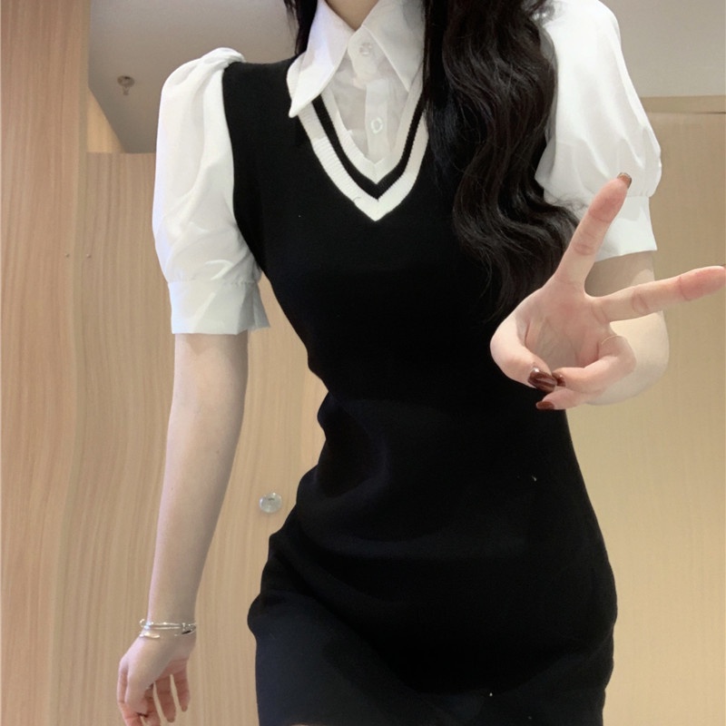 Đầm Sơ Mi Phong Cách Hàn Quốc Thời Trang Mùa Hè Cho Nữ