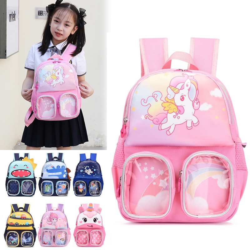 Ba lô học sinh mẫu giáo mầm non SIZE TO siêu nhẹ chống nước cao cấp phong cách mới - BEE GEE HS1130