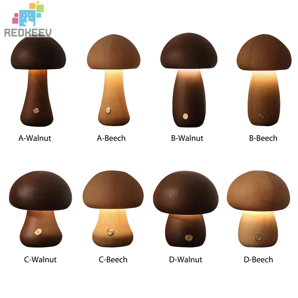 Đèn Ngủ Để Bàn Hình Cây Nấm 450mAh Sạc Cổng USB Dùng Làm Quà Tặng Đám Cưới