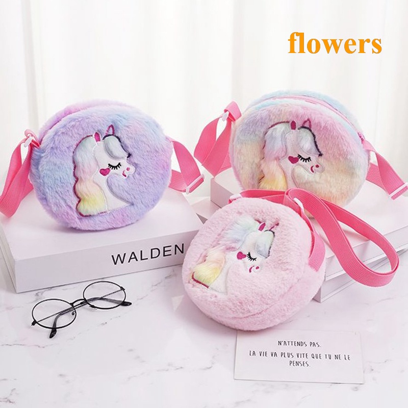 Túi Đeo Chéo Hình Kỳ Lân Hoạt Hình Dễ Thương Cho Bé