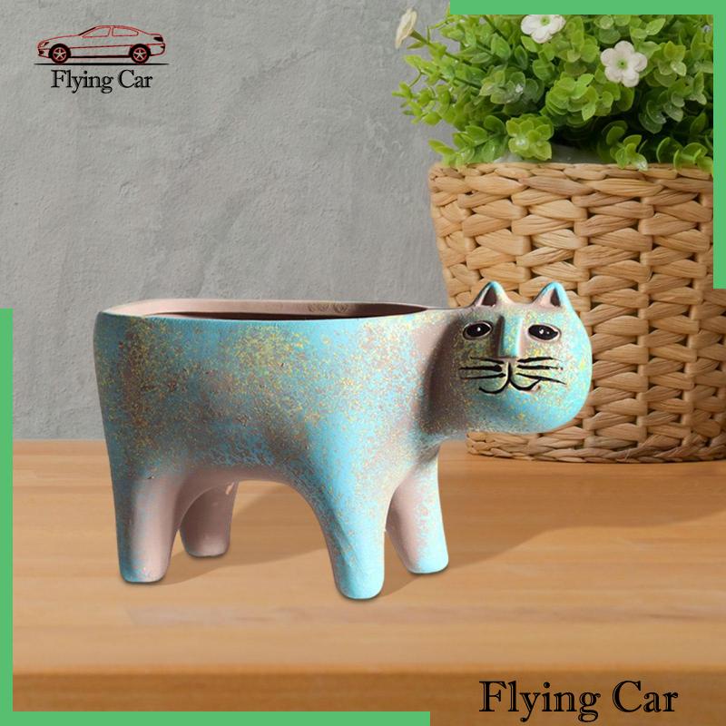 Chậu Cây Cảnh Bằng Gốm Sứ Hình Động Vật Đáng Yêu 2 Cái