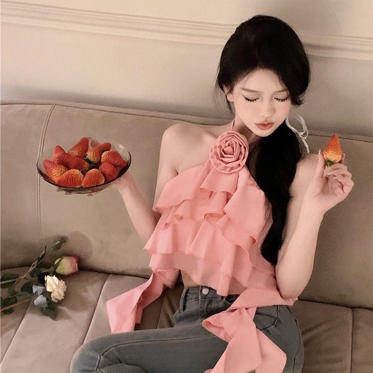 Áo Hai Dây Dáng Ôm Ngắn Phong Cách Thời Trang Mới 2023