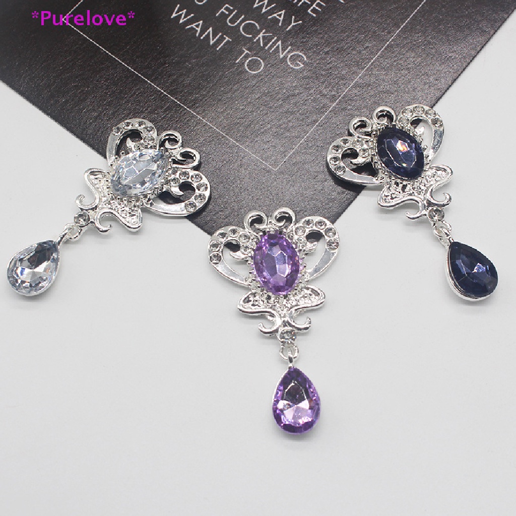 Trâm Cài Tóc Hình Bướm Bằng acrylic Màu Bạc DIY Mới