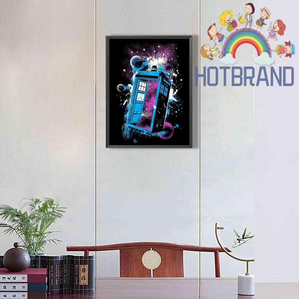 Tranh Đính Đá Kim Cương Toàn Bộ 5D DIY Hình Vẽ Tardis