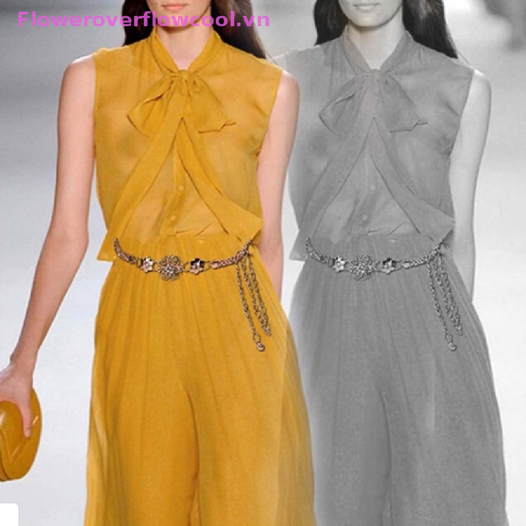 Thắt Lưng Dây Xích Bằng Kim Loại Thanh Lịch Thời Trang