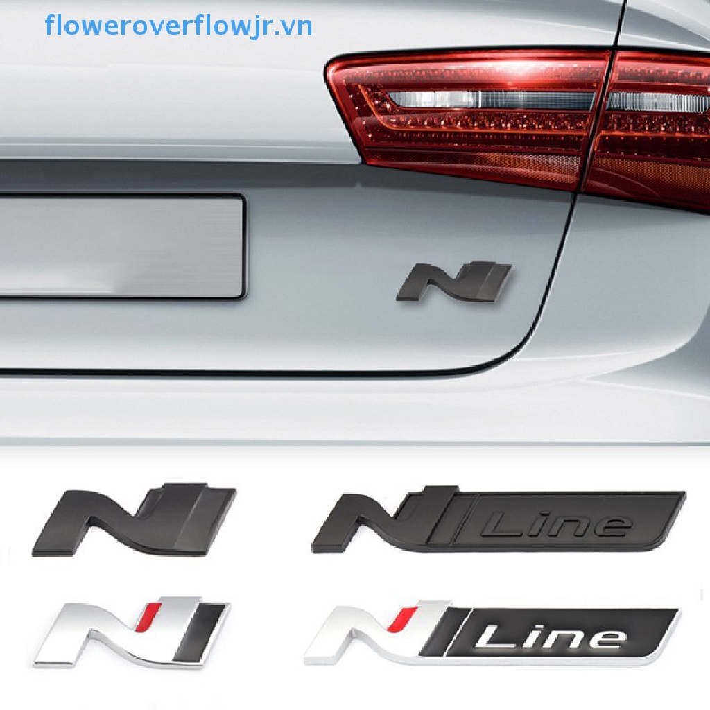 Huy Hiệu Kim Loại 3D Trang Trí Thân Xe Hơi Hyundai N LINE i30 i20