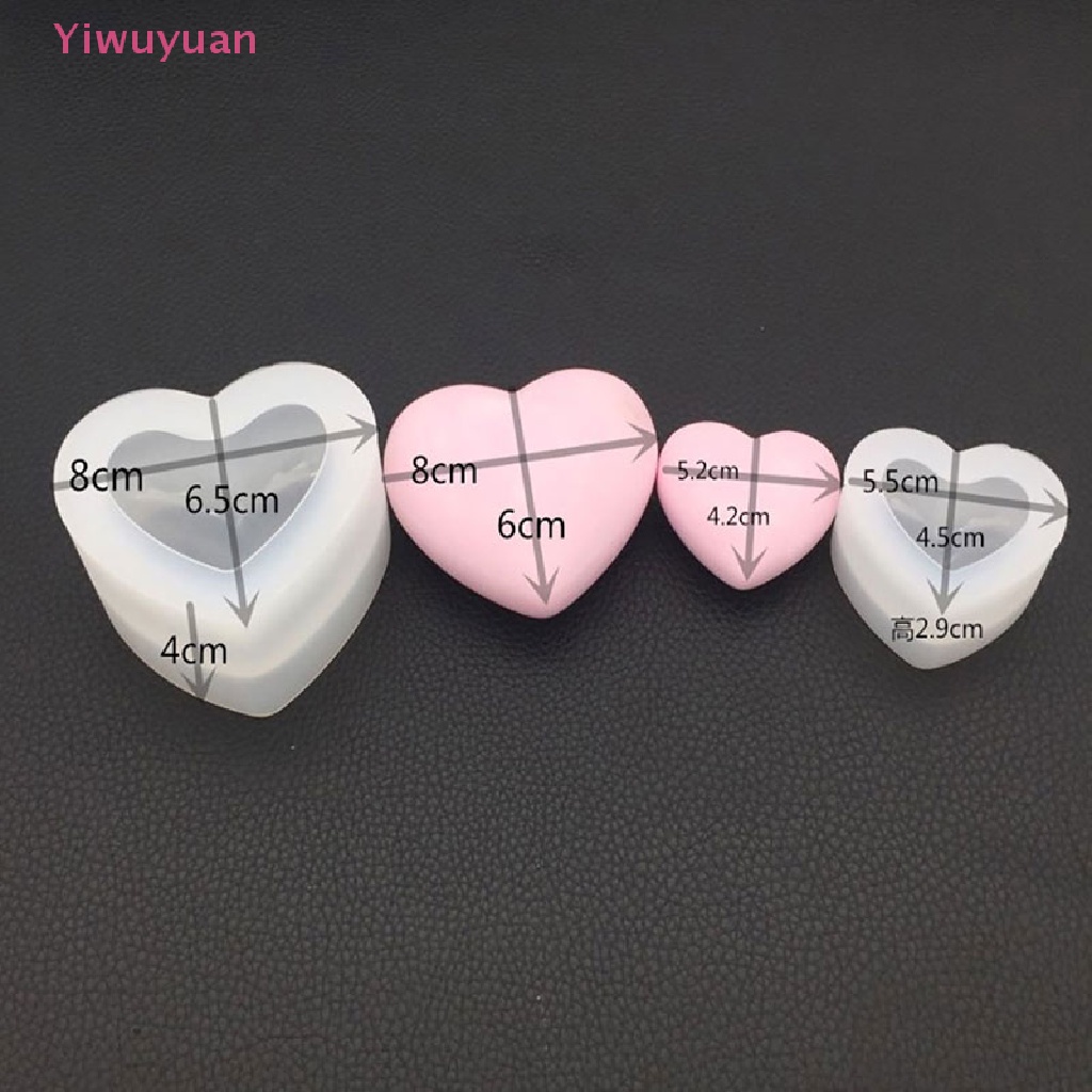 Khuôn Silicon Tạo Hình Trái Tim 3D Trang Trí Bánh Kem DIY Mới