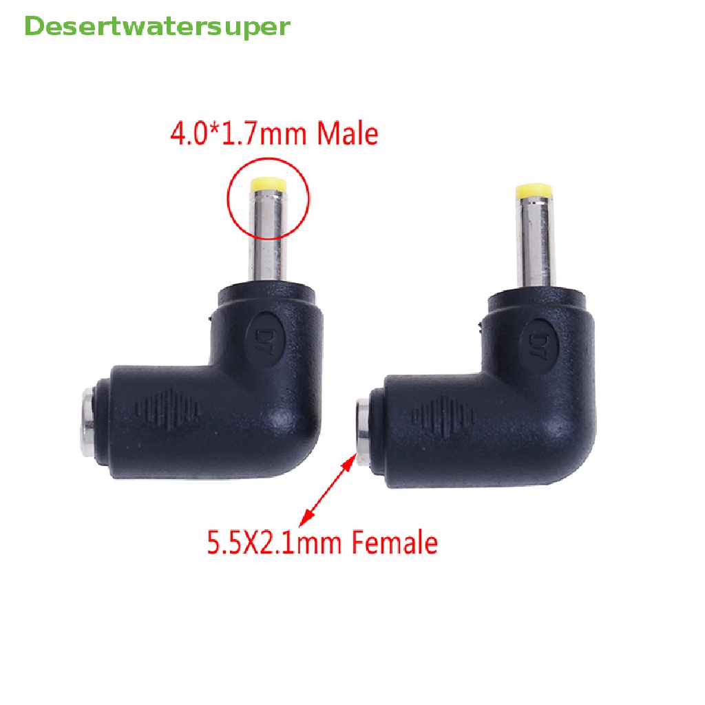 Set 2 Đầu Nối Nguồn Điện 5.5X2.1mm female Sang 5.5X2.5mm male right