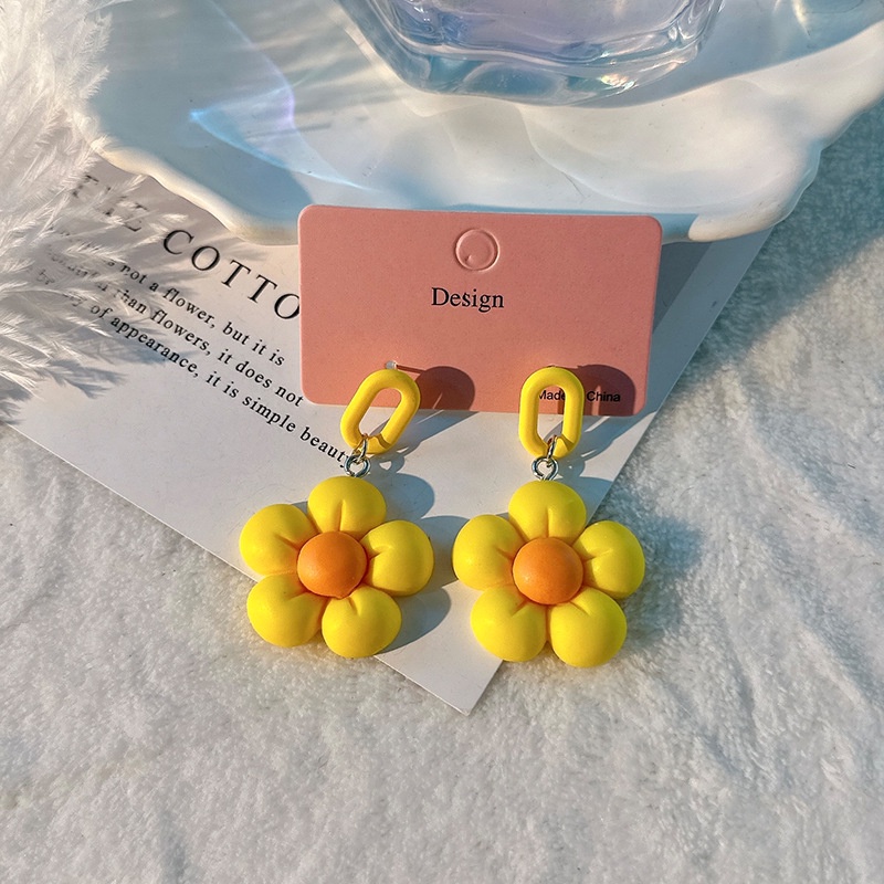 1 Đôi Bông Tai Bạc Hình Hoa Nhỏ Xinh Màu Kẹo Ngọt Phong Cách Âu Mỹ Thời Trang Cho Nữ