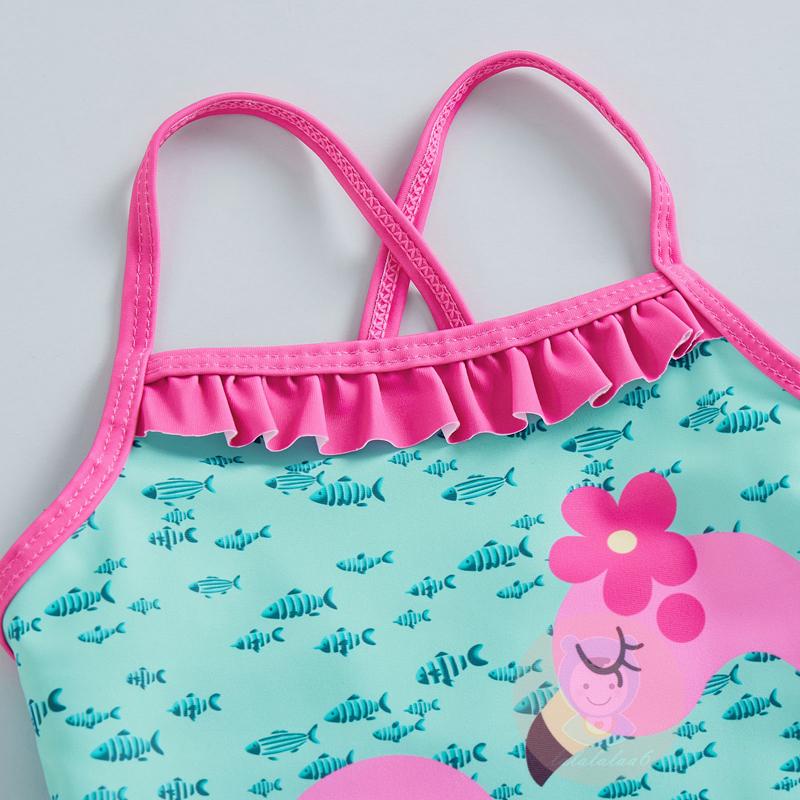 Bộ Đồ Bơi Liền Thân Sát Nách In Họa Tiết Chim Hồng Hạc / Cá Tính Thời Trang Mùa Hè Cho Bé