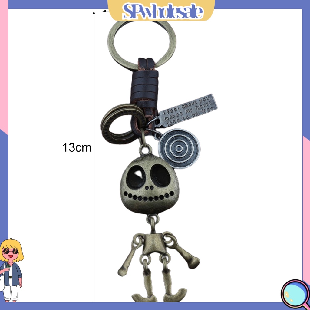 <SPwholesale> Móc Khóa Hình Đầu Lâu Mini Phong Cách Retro