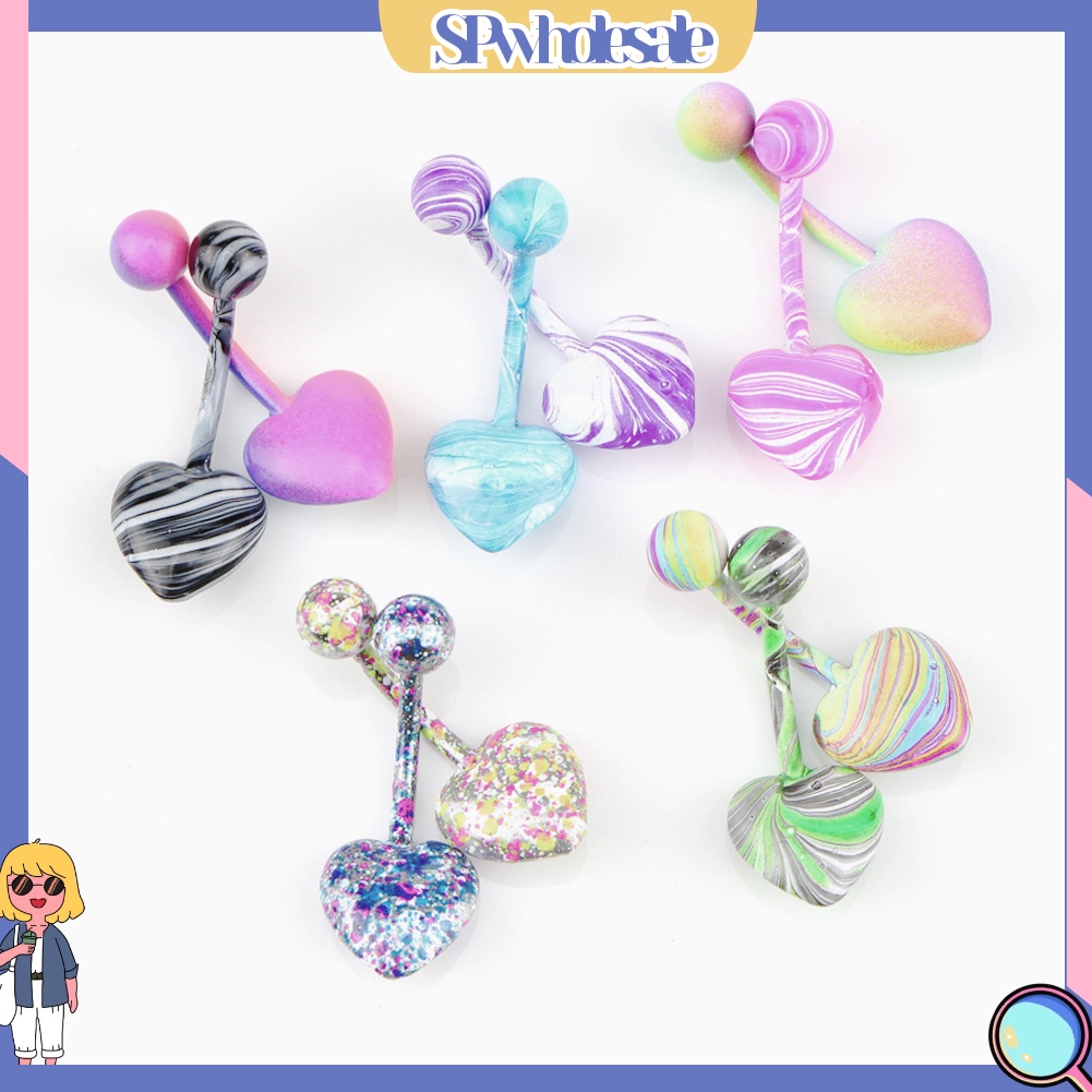 <SPwholesale> Set 5 / 10 Khuyên RốN NhiềU MàU SắC