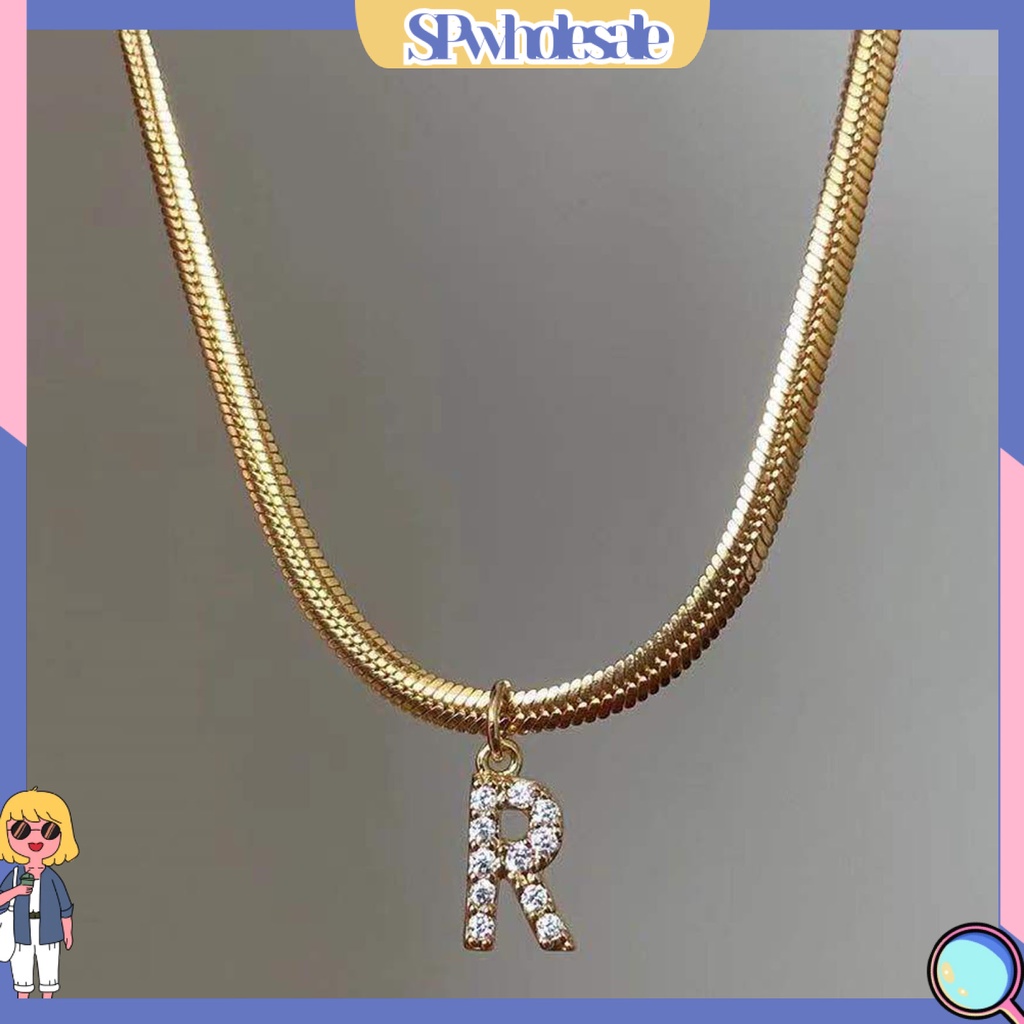 <SPwholesale> Vòng cổ Mặt Chữ SPwholesale Đính Đá Phong Cách Hip Hop