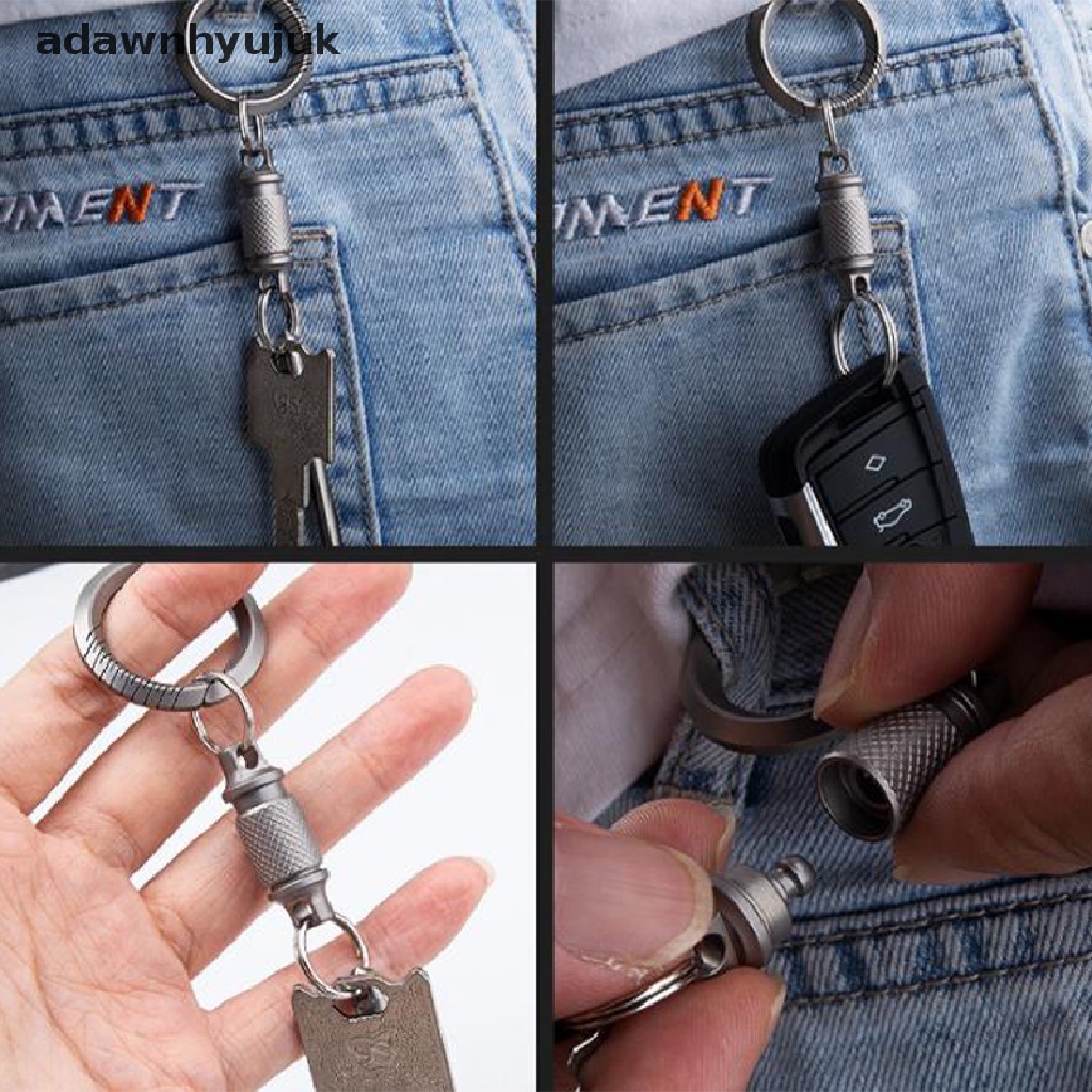 Móc Khóa Xoay Bằng Titan adawnhyujuk Di Động Cho Hoạt Động Ngoài Trời