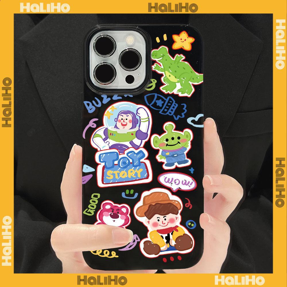 Case for iPhone 11 Soft TPU Glossy Black Candy Case Cute Cartoon Toys Camera Protection Shockproof For iPhone 14 13 12 11 Pro Max 7 8 Plus X XR
