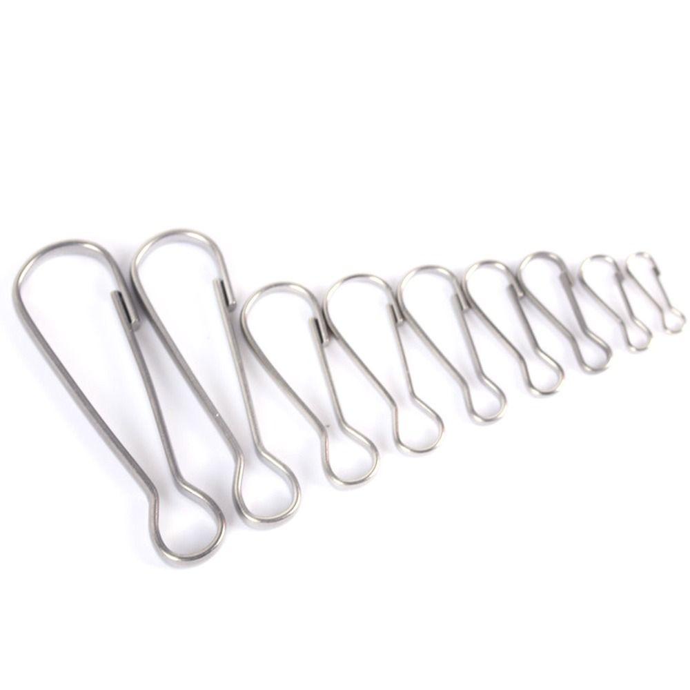 .Set 10 Kẹp Móc Khóa Mini Bằng Thép Không Gỉ 304 DIY Tiện Dụng