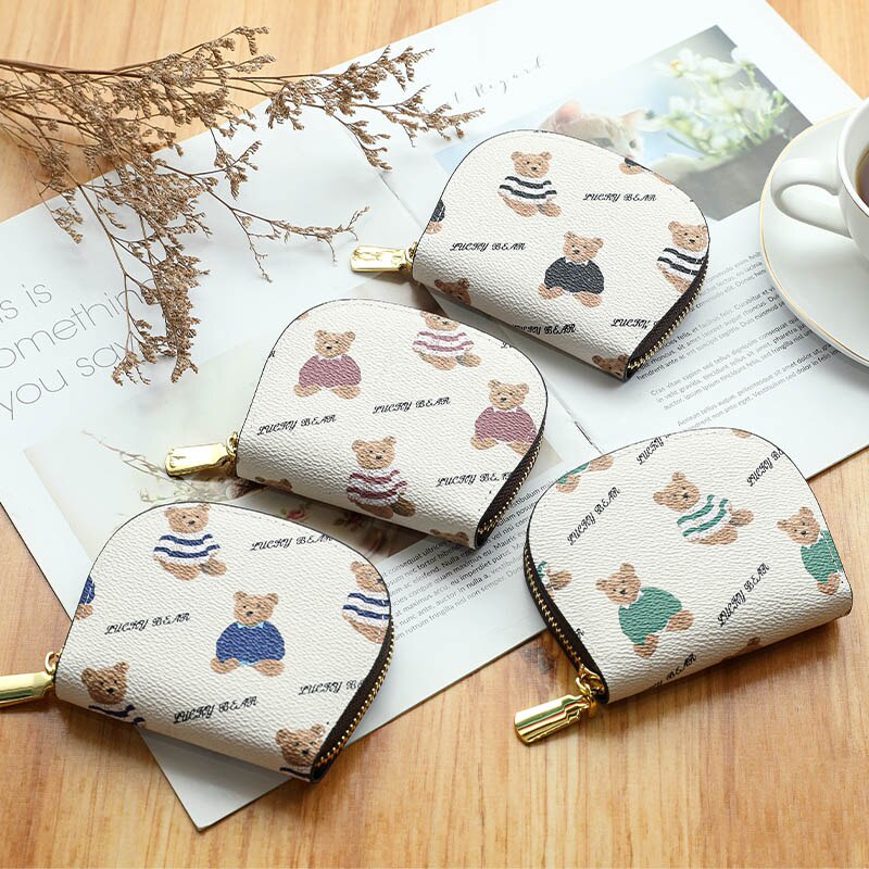 Ví Đựng Thẻ Có Khóa Kéo Thiết Kế Nhỏ Nhắn Xinh Xắn Dành Cho Nữ