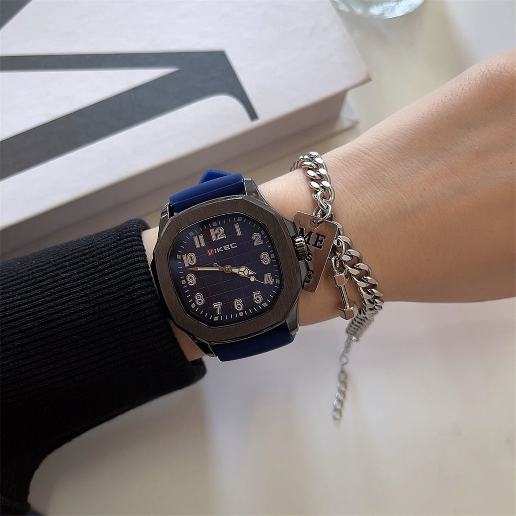 Đồng Hồ Quartz Mặt Vuông Phong Cách Âu Mỹ 2023
