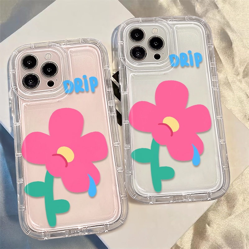 Ốp Điện Thoại TPU Silicon Mềm Trong Suốt Chống Sốc Họa Tiết Hoa Cho IPhone 14 13 12 11 Pro X XR XS Max 7 8 Plus