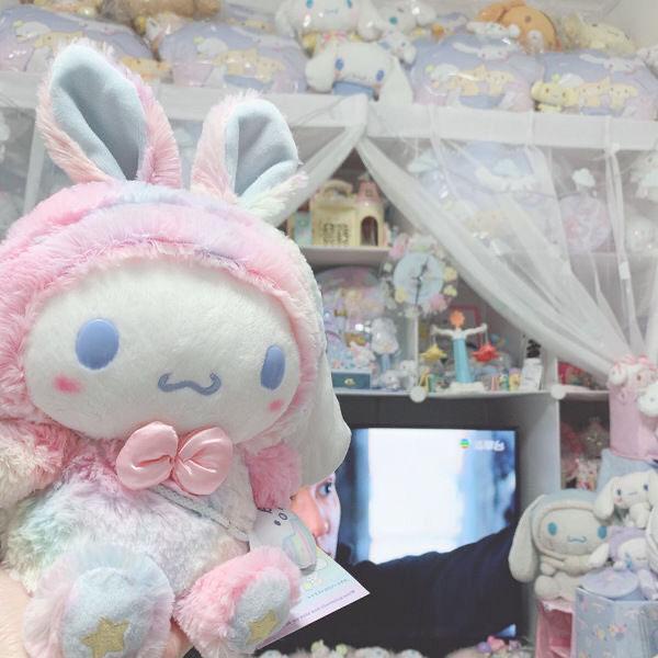 Thú Nhồi Bông Hình Thỏ Cinnamoroll Phục Sinh Dễ Thương