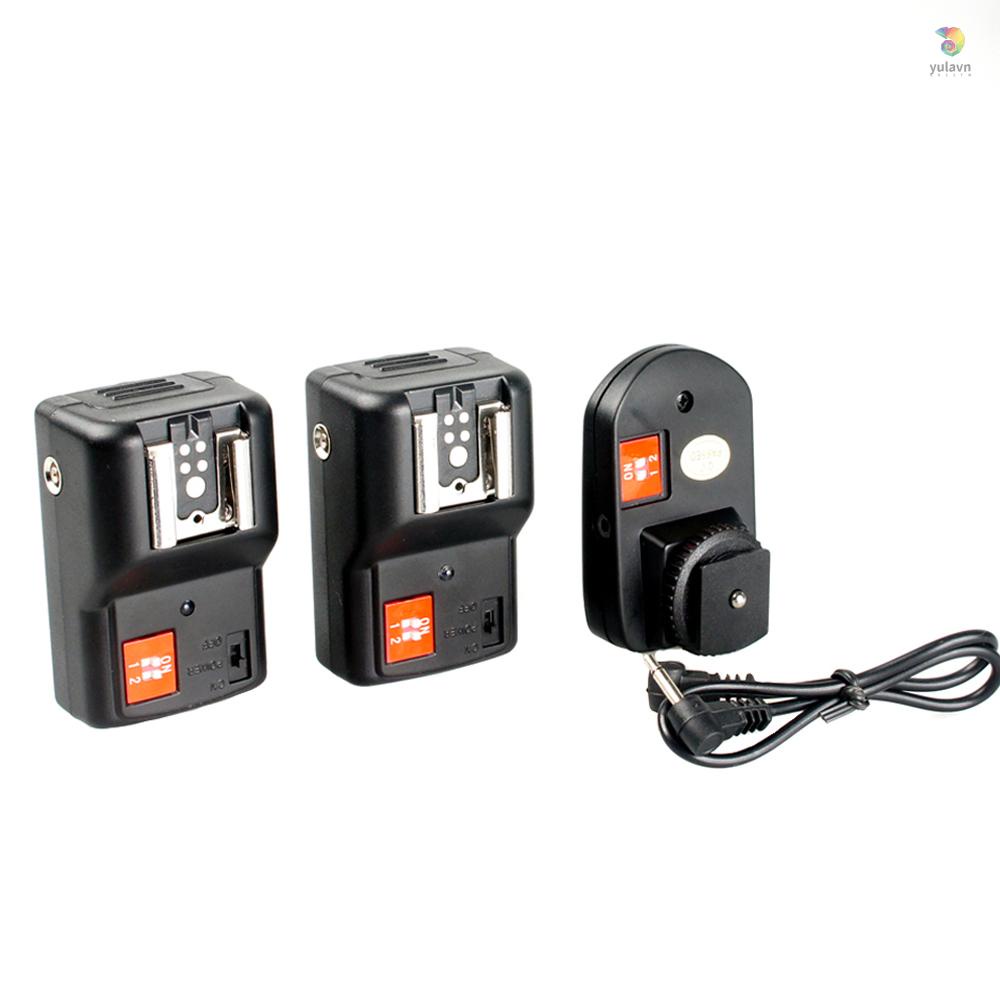 Thiết Bị Kích Hoạt Đèn Flash Không Dây Andoer PT-04GY 4 Kênh 1 Bộ Phát &amp; 2 Nhận Tín Hiệu Pentax Olympus