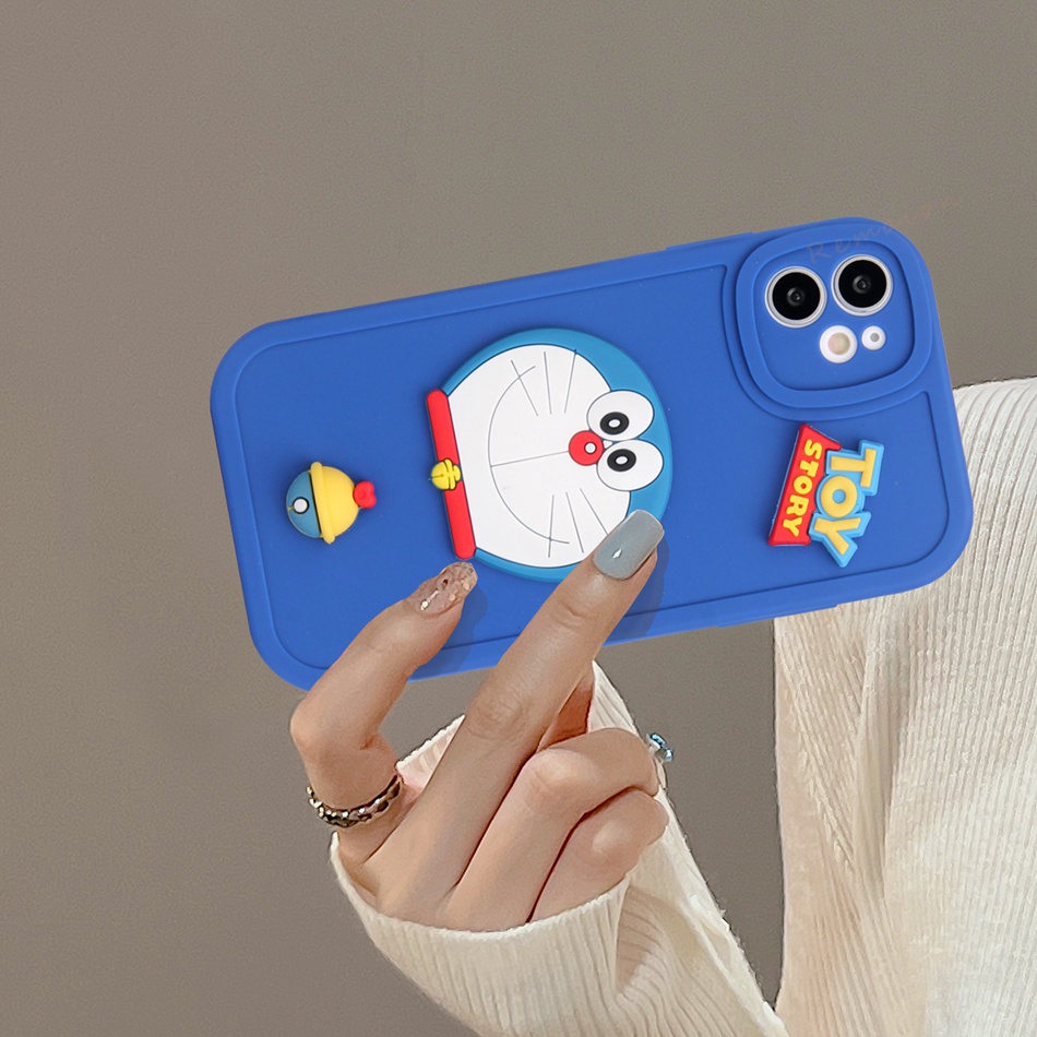Ốp Điện Thoại Silicone Hoạt Hình Doraemon Cho iPhone 11 12 13 14 Pro MAX + Mini X XR XS MAX 6 S 7 8 + SE 2020 11Pro 12pro 13Pro