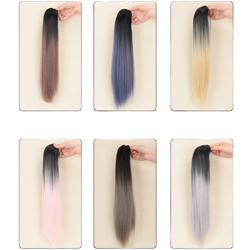 Tóc Giả Đuôi Ngựa Thẳng Dài 50cm Thời Trang Cho Nữ