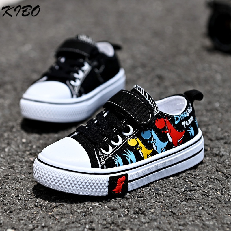 Giày Thể Thao Vải Canvas Cổ Thấp Thoáng Khí Thời Trang Xuân Thu Cho Bé