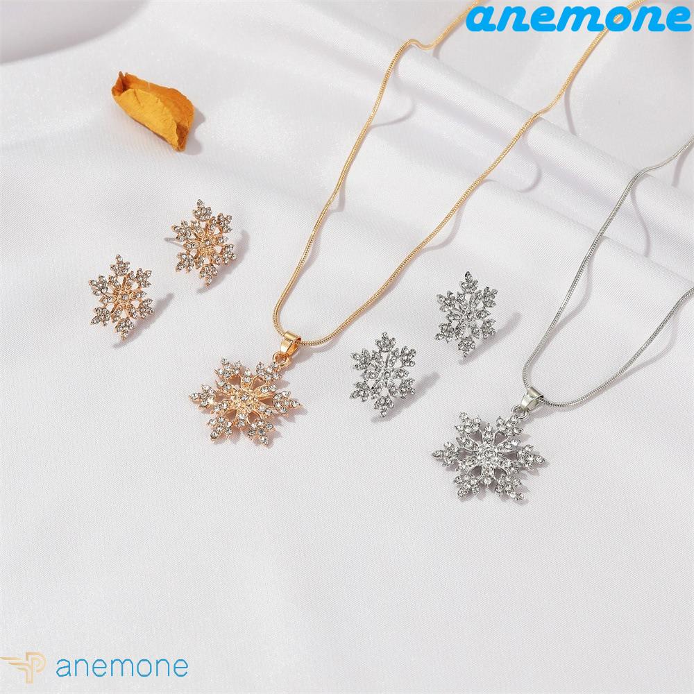 Bộ 3 Khuyên Tai Hình Bông Tuyết Sang Trọng Phong Cách Vintage