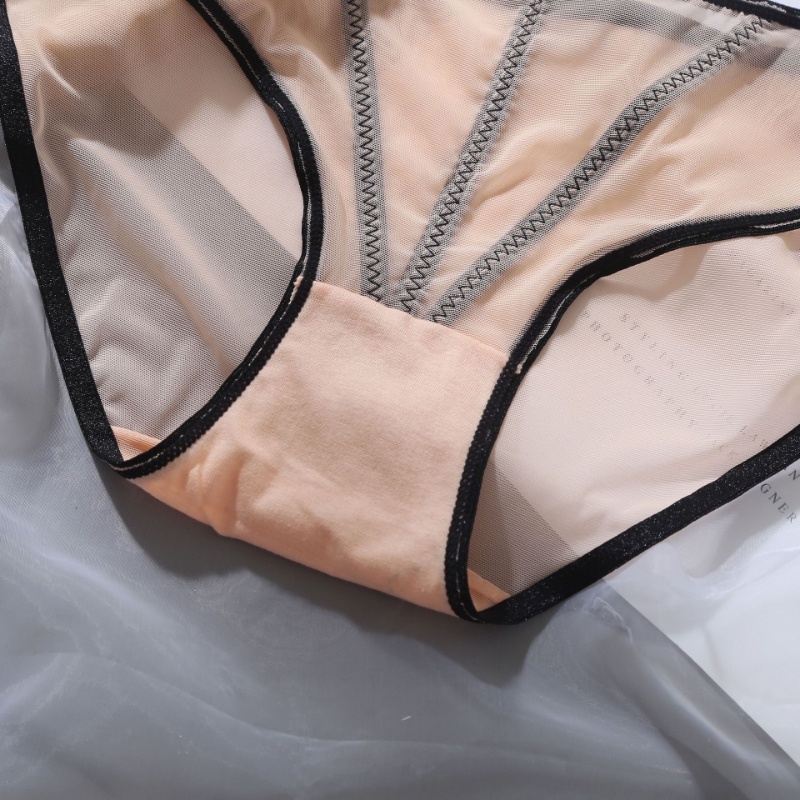 Quần Lót Tam Giác Vải Cotton Phối Ren Lưới Thoáng Khí Thiết Kế Cỡ Lớn Thời Trang Quyến Rũ Cho Nữ