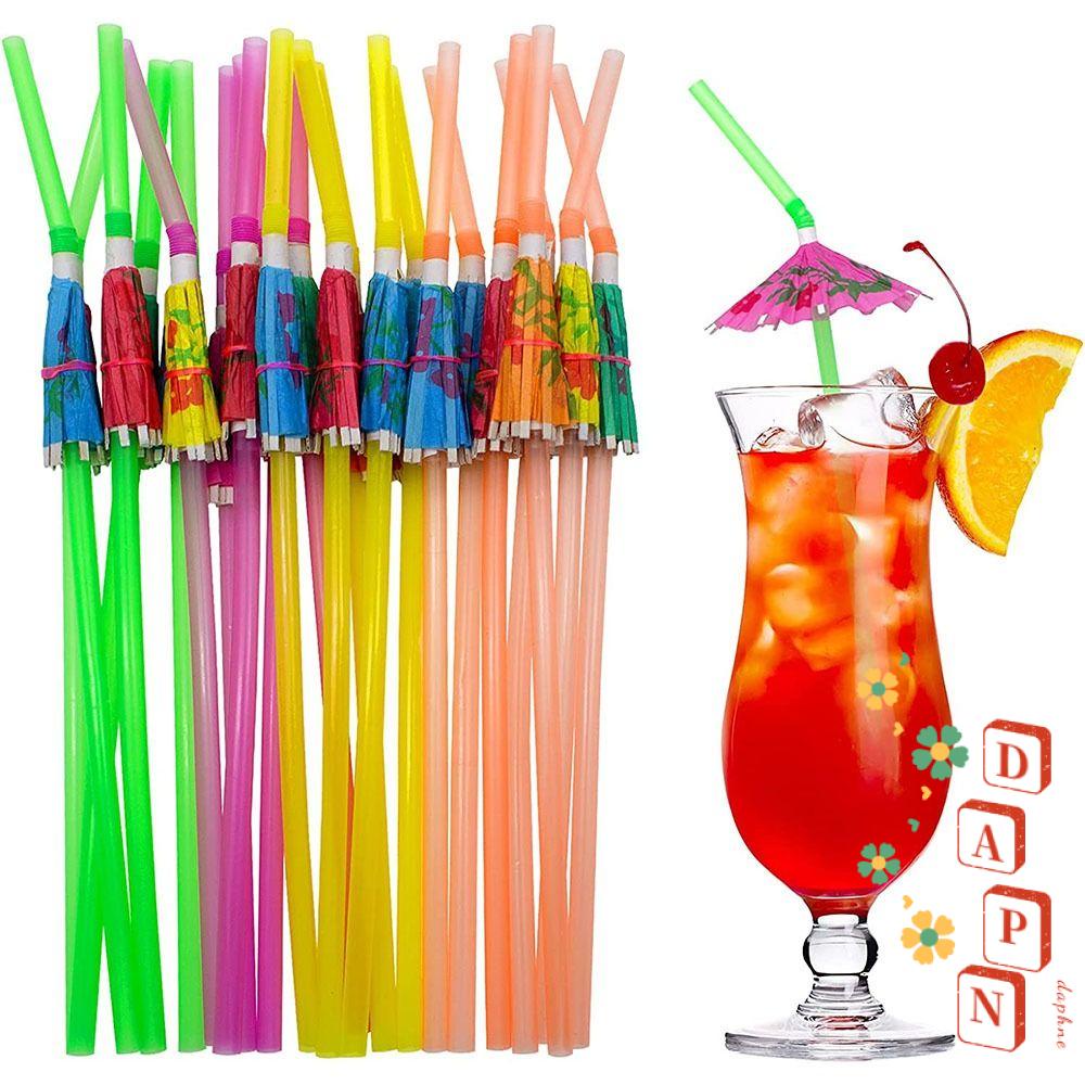 Bộ 25 Ống Hút Hình Cây Dù Trang Trí Tiệc