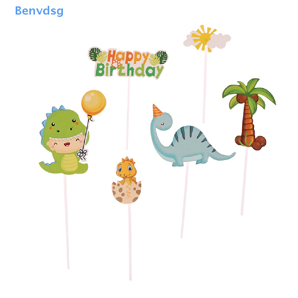 1 Set Que Cắm Trang Trí Bánh Kem Hình Khủng Long