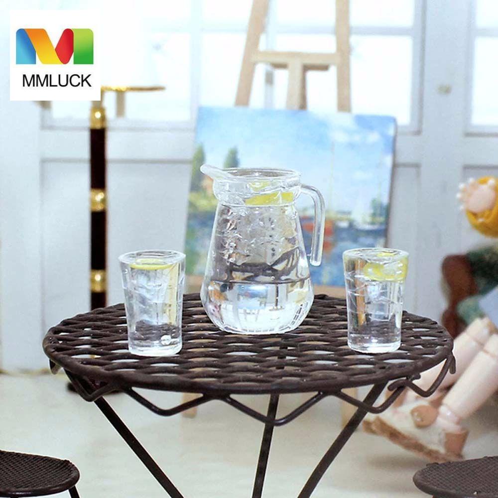 Bộ Ly Nước Chanh Mini Trong Suốt Trang Trí Nhà Búp Bê 1 / 12