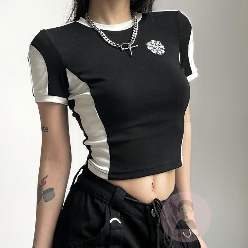 Áo Thun Tay Ngắn Cổ Tròn Màu Sắc Thời Trang Mùa Hè Cho Nữ