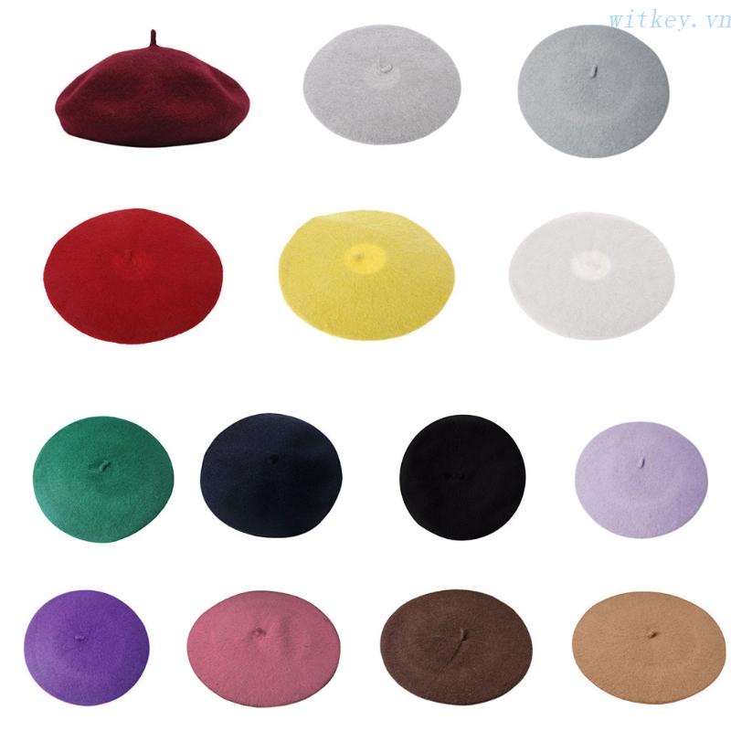 Mũ Beret Phẳng Giữ Ấm Mùa Đông Phong Cách Họa Sĩ Cổ Điển Thanh Lịch Dành Cho Bạn Nữ