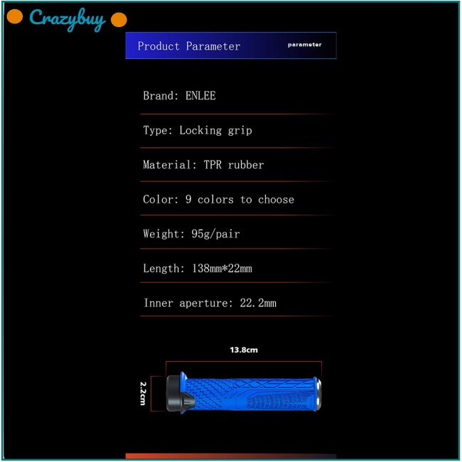 Cr Bọc Tay Lái Xe Đạp Leo Núi Bằng Cao Su Chống Trượt Tiện Dụng