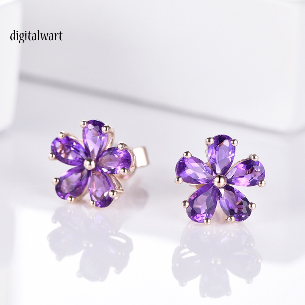 Kỹ Thuật Số| Khuyên Tai Nữ Trang Dáng Dài Đính Đá Pha Lê Hình Giọt Nước