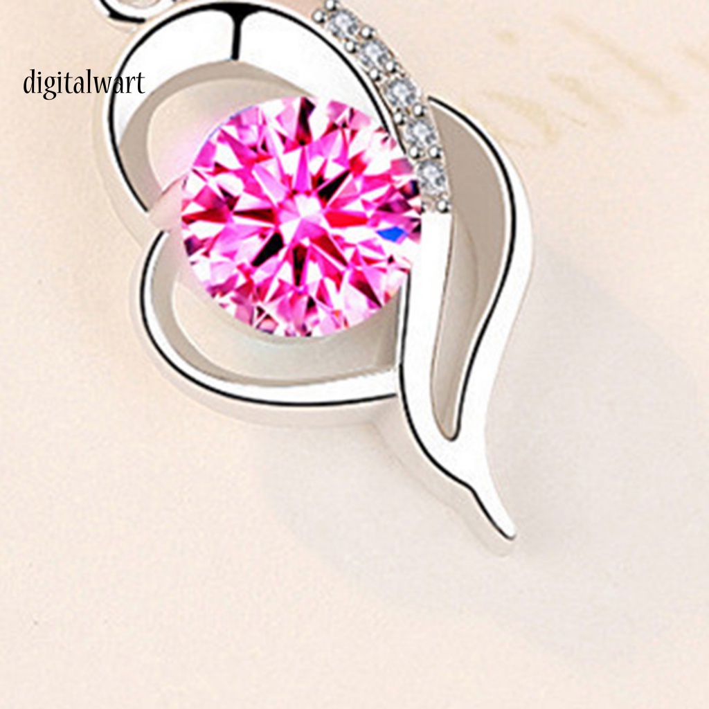 Kỹ Thuật Số| 1 Đôi Bông Tai Hình Trái Tim Đính Pha Lê Lấp Lánh Chất Lượng Cao Dành Cho Nữ